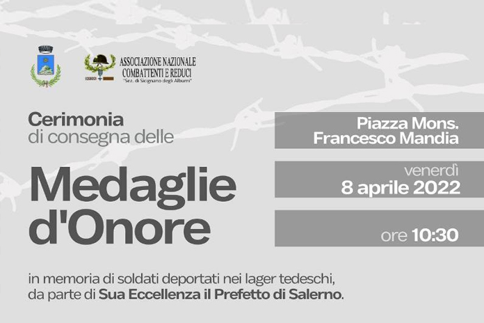 Sicignano degli Alburni, medaglie d’onore agli eredi dei soldati deportati nei lager nazisti