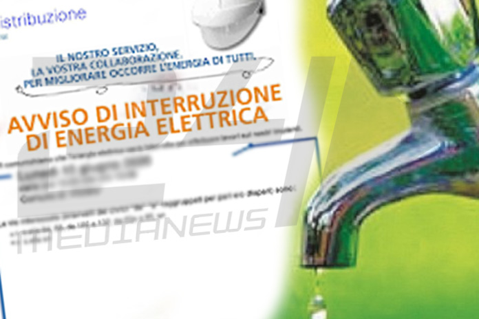 GORI. Interruzione della fornitura di energia elettrica: mancanza d’acqua a FISCIANO, ecco le strade interessate
