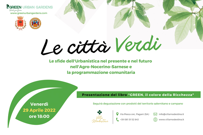 Pagani. Convegno “Green Urban Gardens”,venerdì 29 aprile