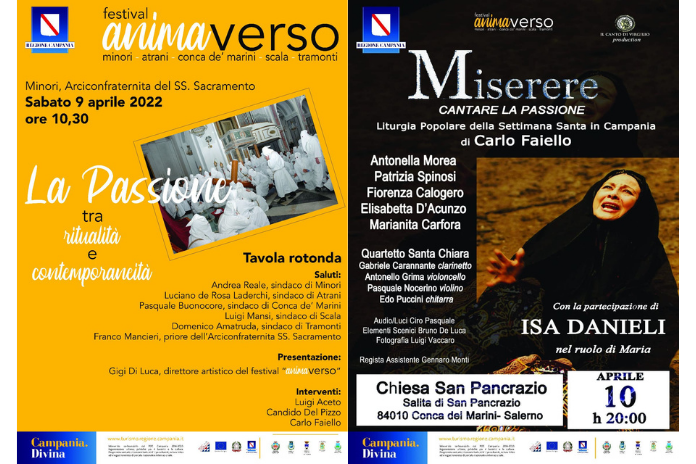 “AnimaVerso 2022”. Sabato tavola rotonda a Minori, domenica a Conca de’ Marini “Miserere” di Carlo Faiello