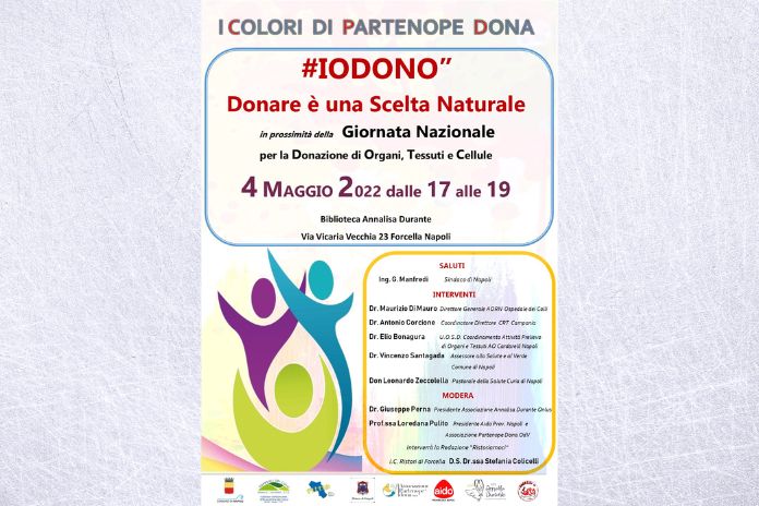 Napoli. Dalla Biblioteca Annalisa Durante l’evento “Io dono”, mercoledì 4 maggio