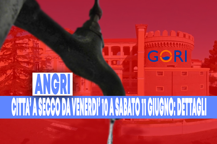 GORI. Rubinetti a secco in città, dalle 17 di venerdì 10 alle ore 06 di sabato 11 giugno