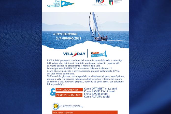 Salerno. Il Club Velico presenta il programma estivo dei Corsi di Vela, il 4 e 5 giugno