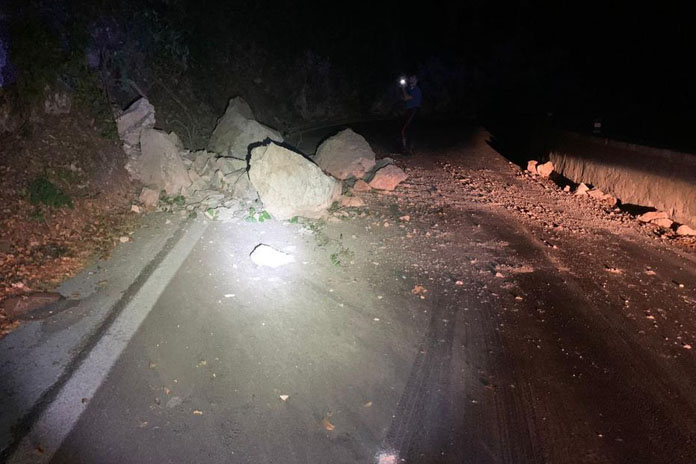 Corbara. “Valico di Chiunzi”, smottamento nella notte: istituito senso unico alternato lungo la SP2