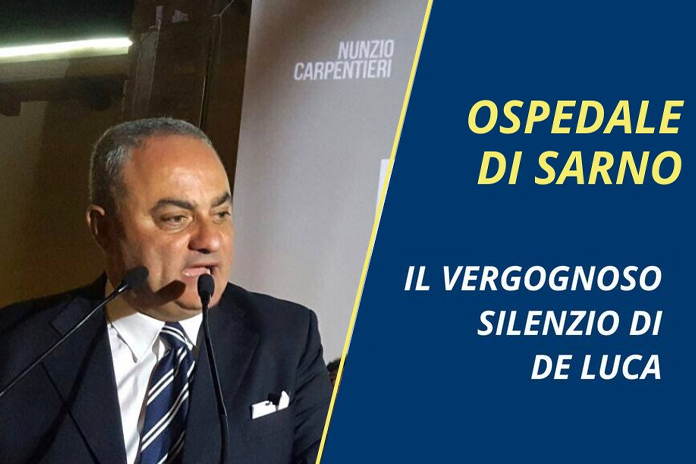 “Ospedale di Sarno, il vergognoso silenzio di De Luca”: il post di Nunzio Carpentieri