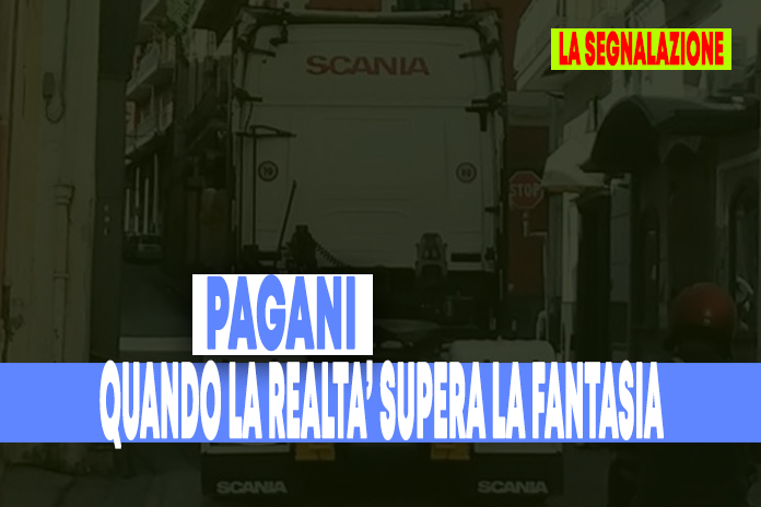 Pagani, tir in strada per festeggiare una prima comunione: la segnalazione degli utenti