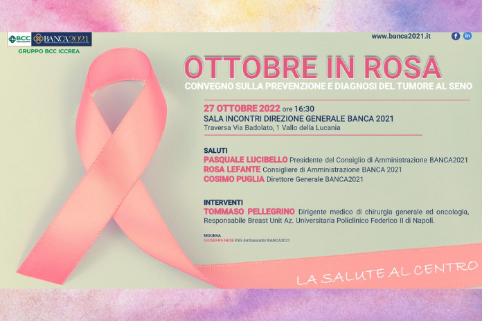 Banca 2021. “Ottobre in Rosa”: incontro per la prevenzione col Dott. Pellegrino