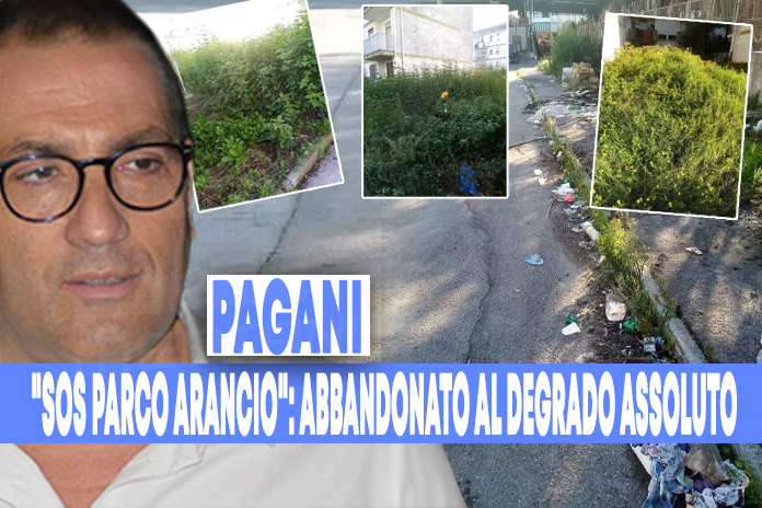 Pagani. “SOS Parco Arancio”, mancanza di manutenzione: la segnalazione del consigliere Calce