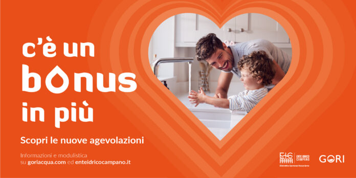 Bonus Idrico Integrativo e Stop Morosità – Al via la campagna di comunicazione di Ente Idrico Campano e Gori