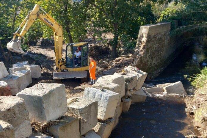 Roccapiemonte. Avvio dei lavori di ricostruzione dell’argine canale di via Fratellanza – torrente Solofrana