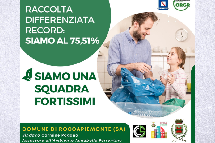 Roccapiemonte. Raccolta differenziata record col 75,51%