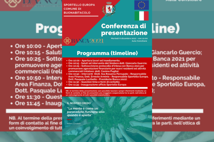Buonabitacolo e Banca 2021: protocollo d’intesa contro lo spopolamento giovanile