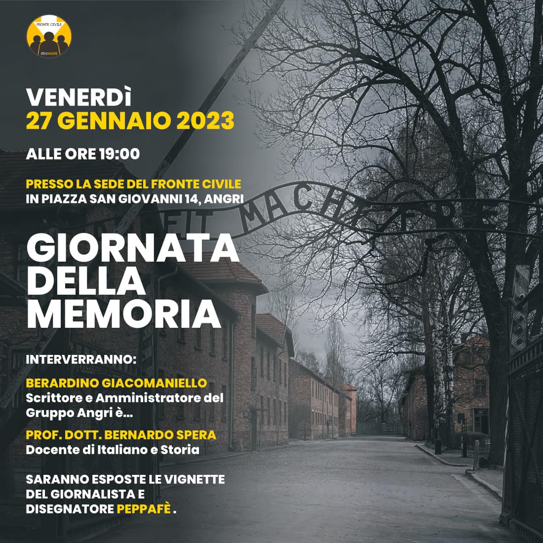 Angri, il “Fronte Civile” nel ricordo della “Giornata della Memoria”