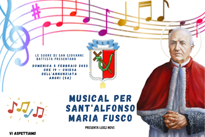 Angri. Un musical per Sant’Alfonso Maria Fusco: il programma dal 5 al 7 Febbraio
