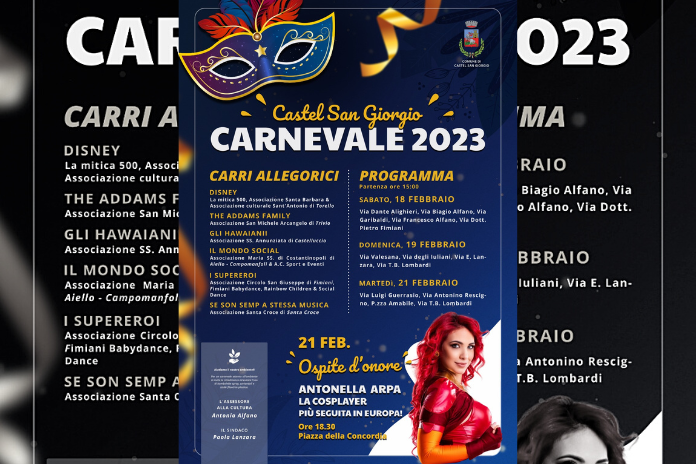 Castel San Giorgio. Ritorna il Carnevale coi carri allegorici
