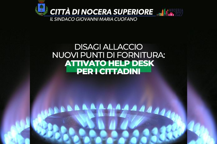 Nocera Superiore. Disagi alla fornitura di gas metano: attivato un help desk