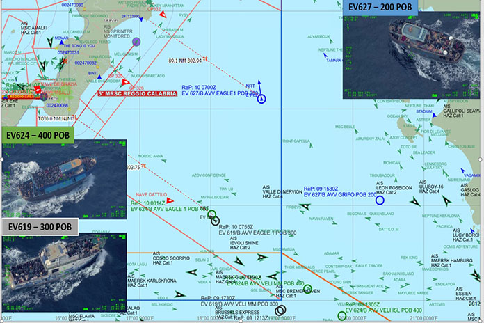 Guardia Costiera: Numerosi soccorsi in atto al largo delle coste della Calabria. Oltre 1000 le persone in pericolo