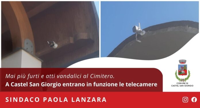 Castel San Giorgio. Mai più furti e atti vandalici al Cimitero,  entrano in funzione le telecamere