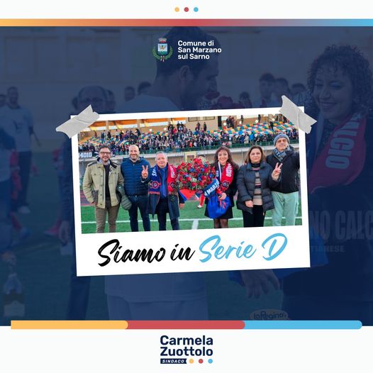 San Marzano in serie D, la sindaca Zuottolo: “orgoglio immenso per tutta la comunità”
