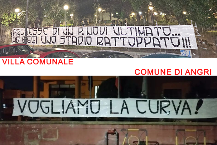 striscione ontro amministrazione