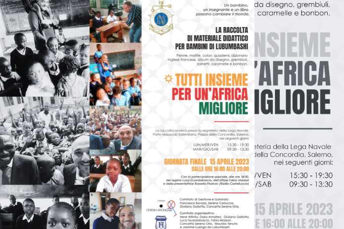 Salerno. Raccolta di materiale didattico a favore dei piccoli allievi del College del Congo