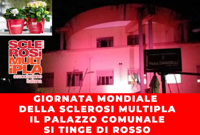 Roccapiemonte. Giornata Mondiale della Sclerosi Multipla, il Comune si illumina di rosso