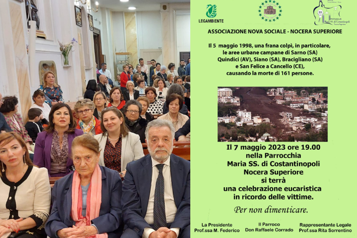 Nocera Superiore ricorda le vittime dell’alluvione di Sarno del 5 maggio 1998