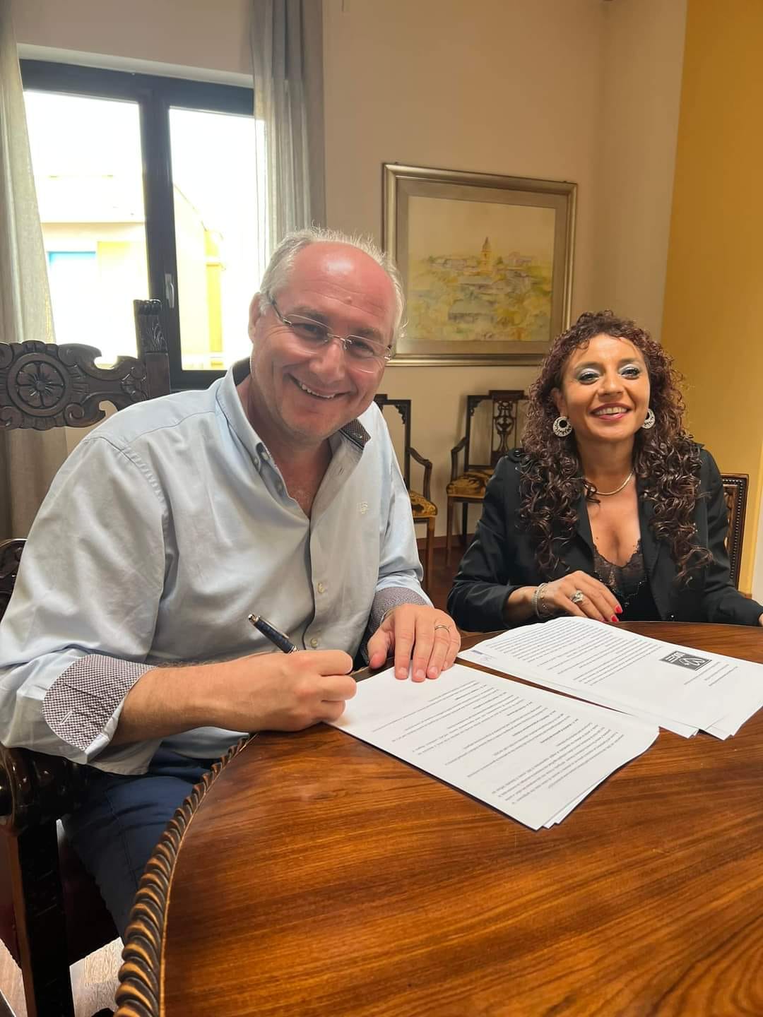 Da sinistra a destra: Michele Strianese, sindaco di San Valentino Torio, Carmela Zuottolo sindaco di San Marzano sul Sarno