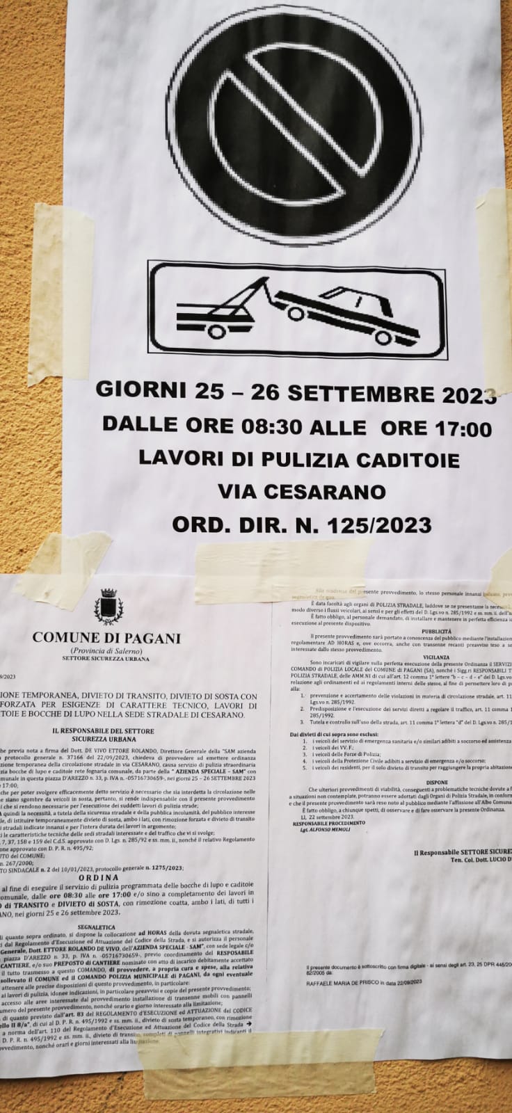 Il Comune di Pagani fa male i conti nel pulire le caditoie di via Cesarano. C’è l’intenzione di farlo alla fine del mese