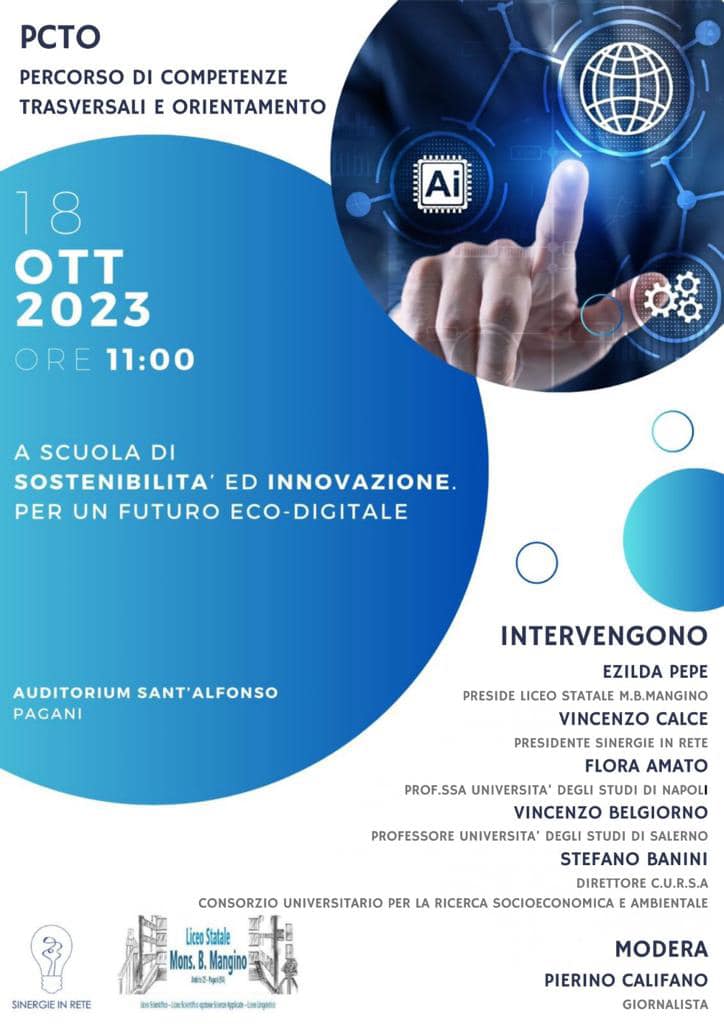 l Liceo Scientifico “Bartolomeo Mangino” e Sinergie in Rete presentano i Percorsi per le competenze trasversale e per l’orientamento