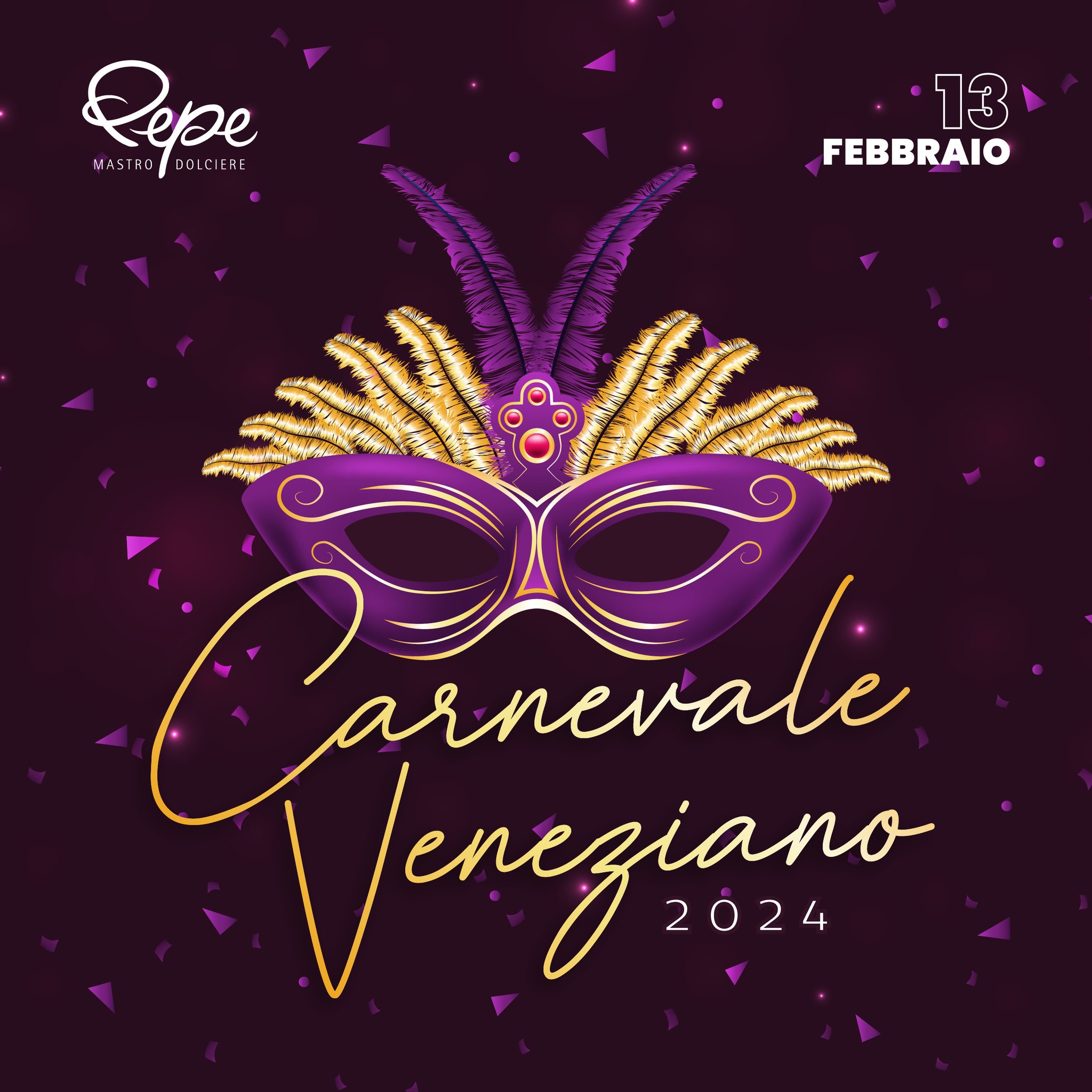Il «Carnevale Veneziano» alla pasticceria Pepe Mastro Dolciere