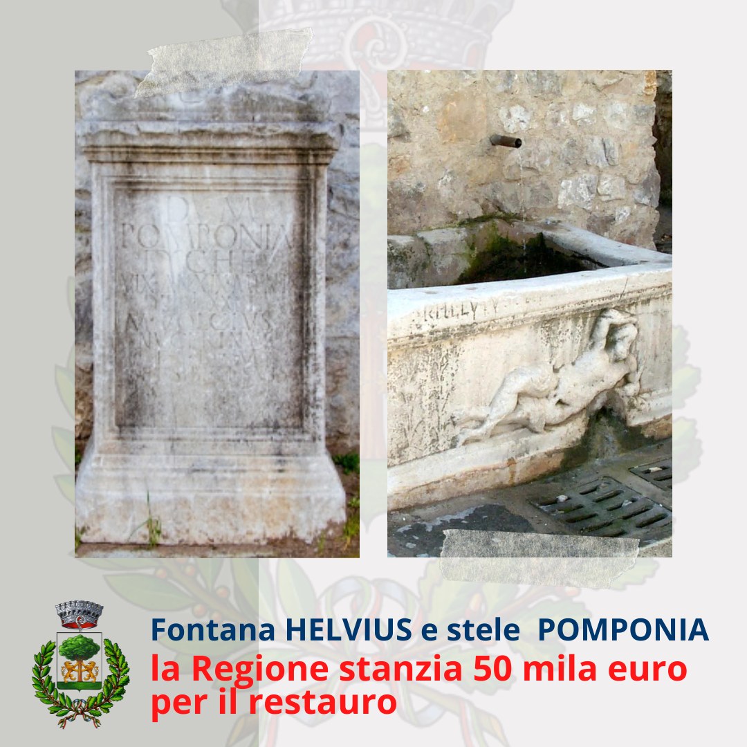 Sant’Egidio del Monte Albino. La regione stanzia 50mila euro per la Fontana Helvius e la Stele Pomponia