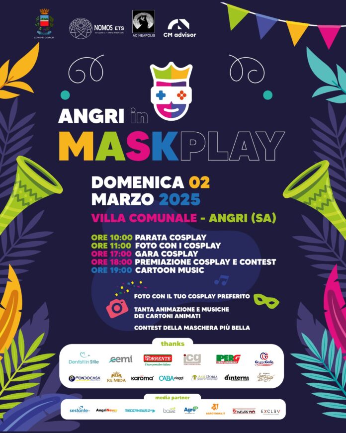 angri in maskplay carnevale evento