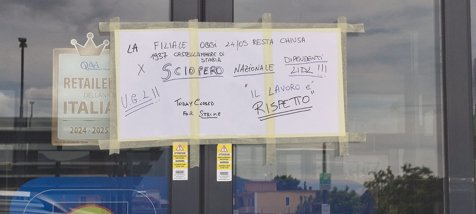Castellammare, oggi sciopero alla LIDL