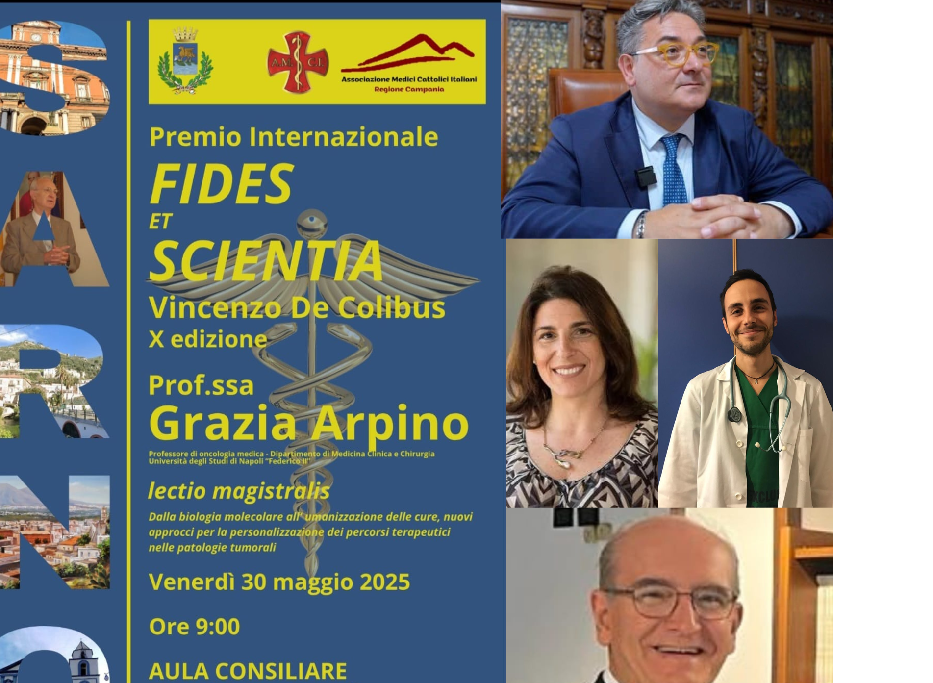 X edizione del Premio Internazionale Fides et Scientia: a Sarno un tributo alla medicina etica e alla cultura scientifica