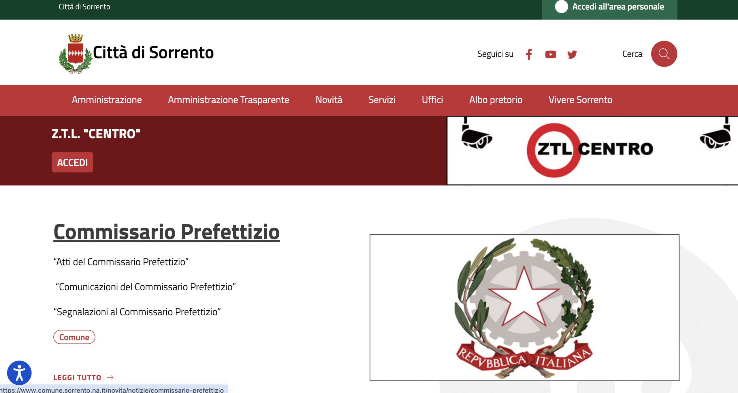 Sorrento, un nuovo canale di comunicazione fra commissario prefettizio e cittadini