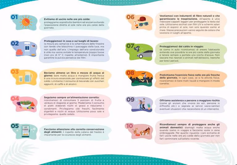 Come proteggersi dal caldo