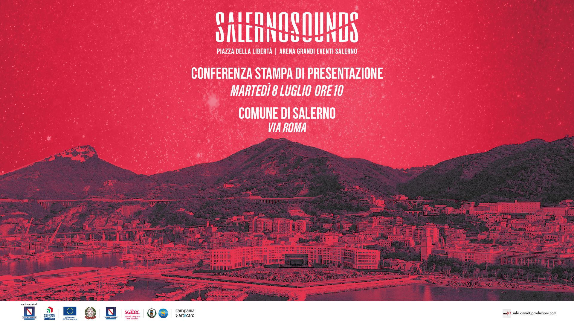 Salerno Sounds 2025, domani la presentazione ufficiale al Comune di Salerno