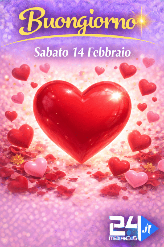 Buongiorno 14 Febbraio San Valentino da inviare a parenti e amici