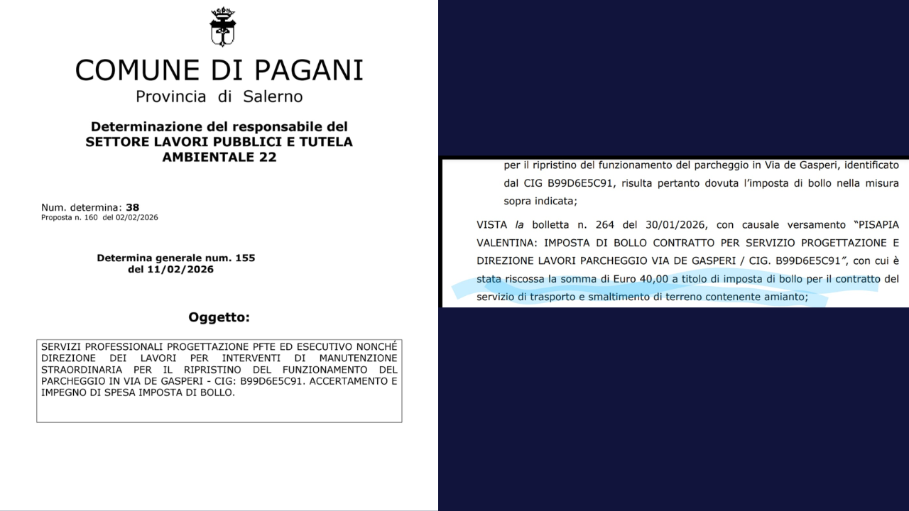 Terreno contaminato in via De Gasperi? Il vicesindaco Pepe chiarisce: «Solo un refuso, nessun allarme amianto»